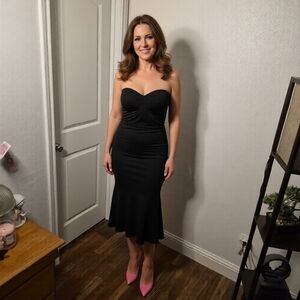 SHEIN Strapless Mermaid Dress. Sz S. Color Black